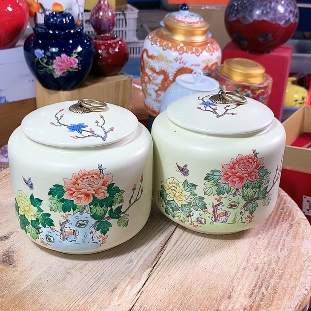 【闪购商品】瓷片陶瓷茶叶罐密封罐