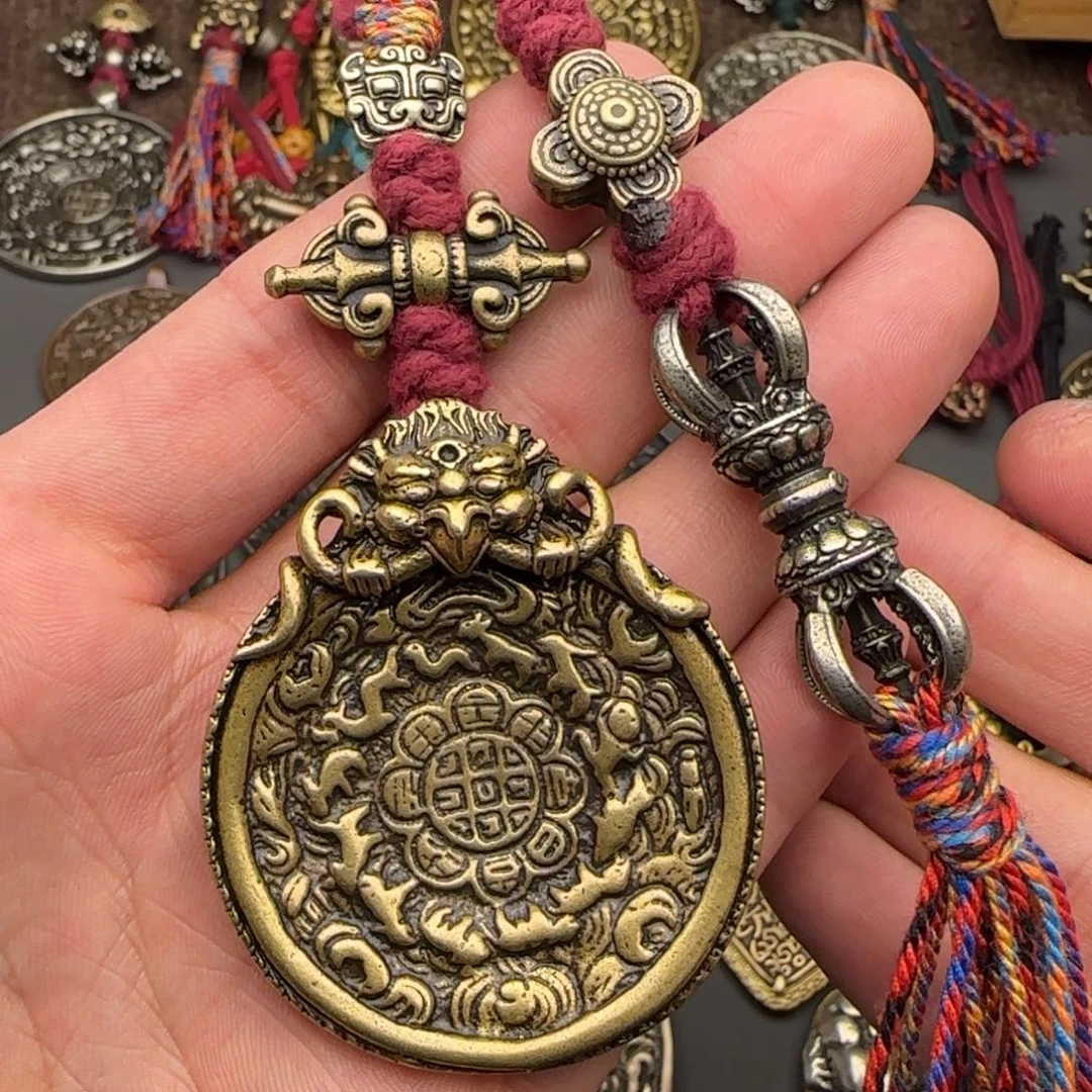 老铜九宫牌吊坠喜欢的来