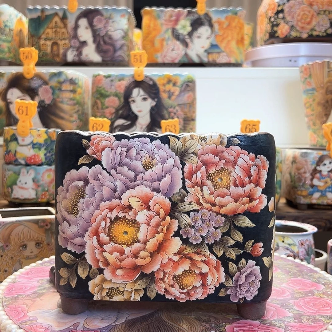 Gogo的精工纯花卉盆
