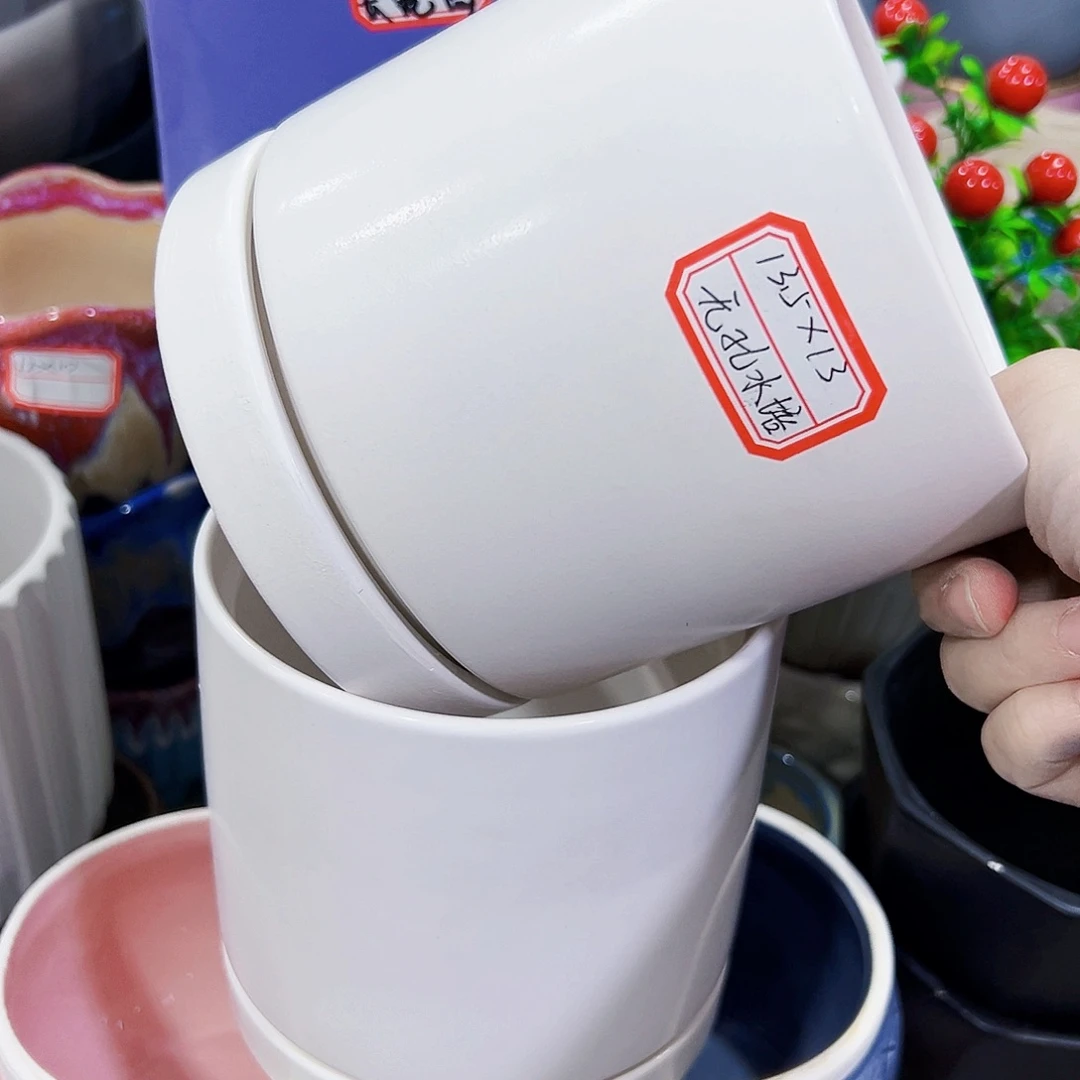 外贸尾单陶瓷花盆凑10米包邮