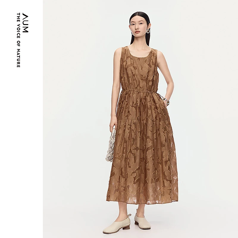 【FaFa裙】AUM/噢姆夏季新款优雅法式复古背心连衣裙M1FZ25196