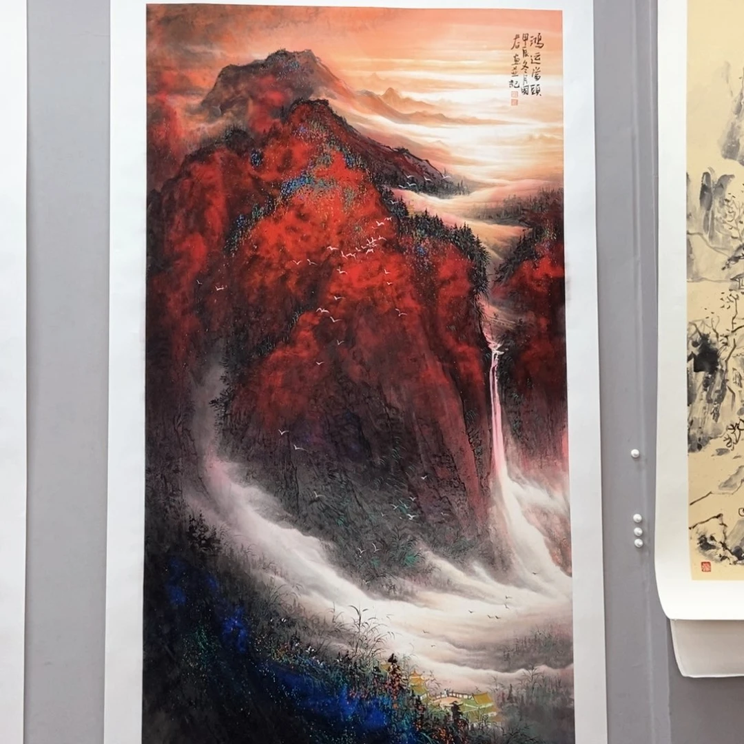 国画韦国春六尺真人真品