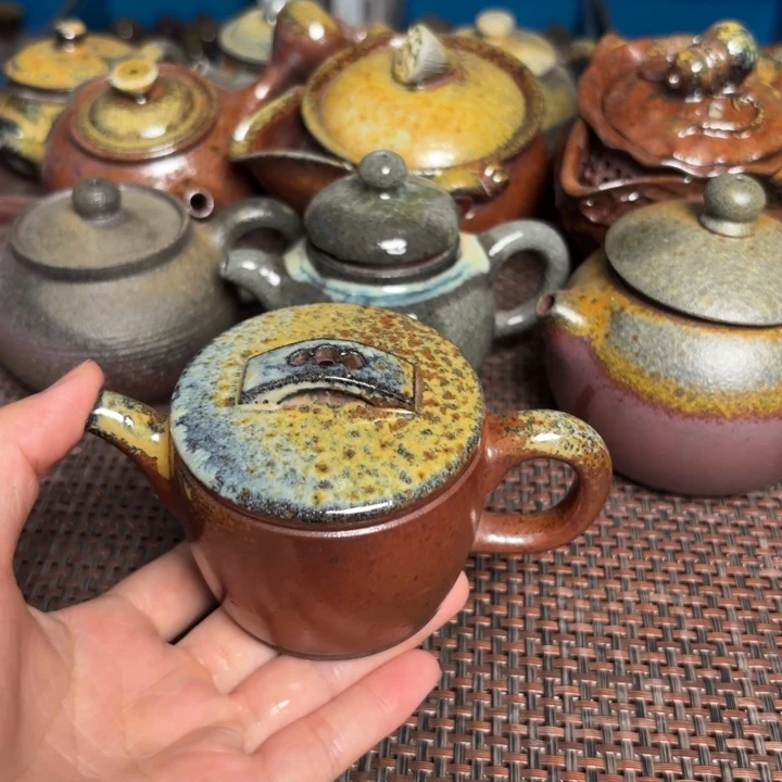 茶杯紫砂金花汉瓦130
