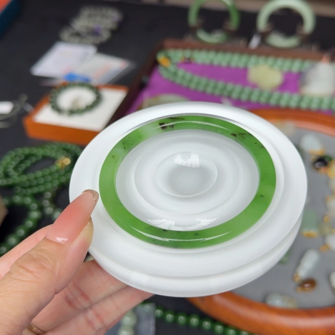 旋***马和田玉未镶嵌手链手镯55.6