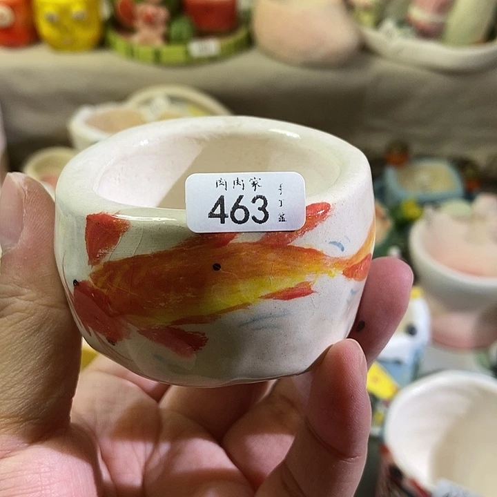 463 纯手工手绘盆，满29包邮