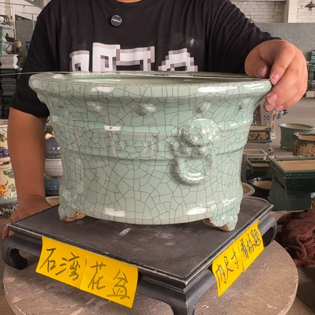 。一风堂石湾花盆 大气孔 内29*17