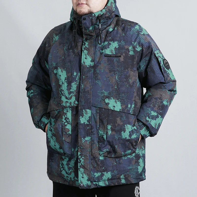 LIUGEJIA/六个加冬季加肥加大中长男士迷彩棉衣棉袄外套YDJJ-2562
