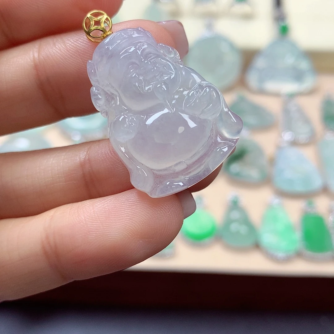 翡翠颈饰18K金镶嵌翡翠