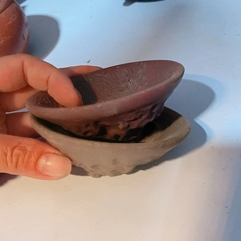 茶杯绿泥宜兴紫砂全手工制作全清