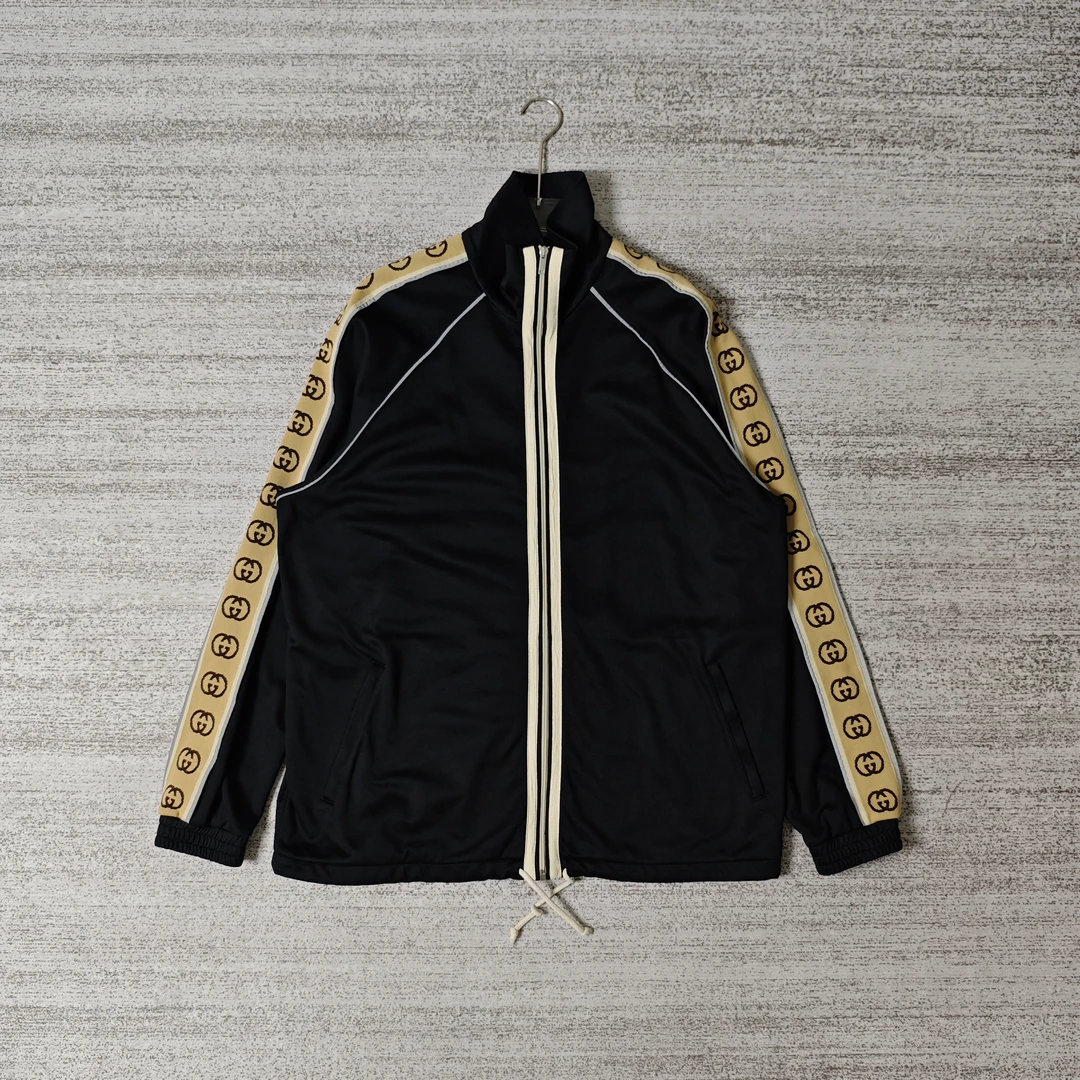99新 GUCCI/古驰 双G织带校服夹克外套/XXXL码＃8453