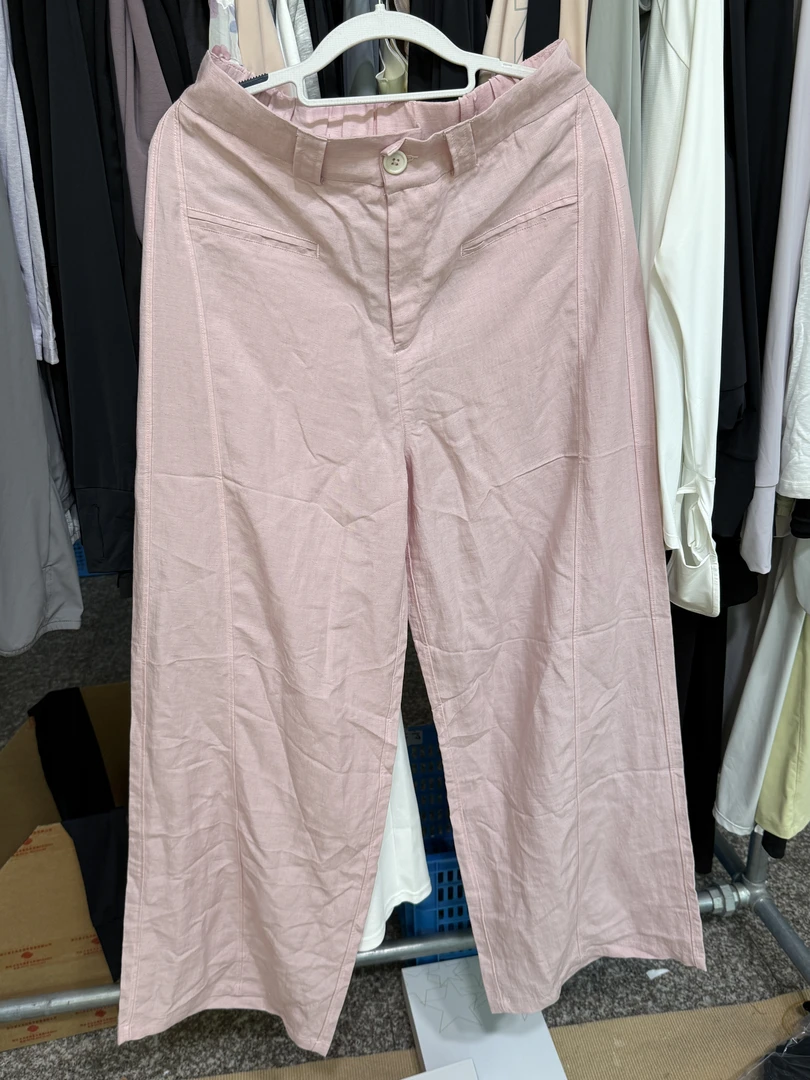 （西装亚麻裤微瑕）女款夏季清凉天丝亚麻裤松紧腰休闲透气