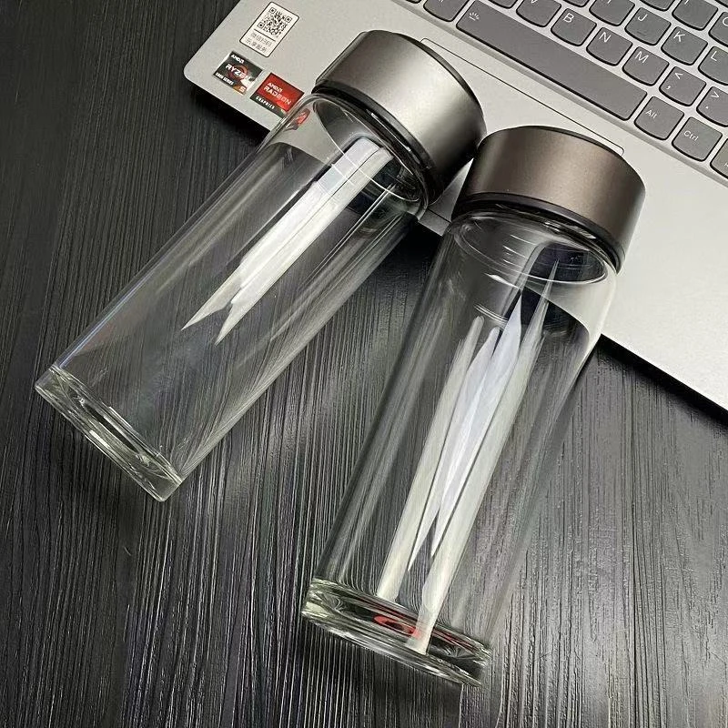 单层户外带提环便携玻璃杯一个