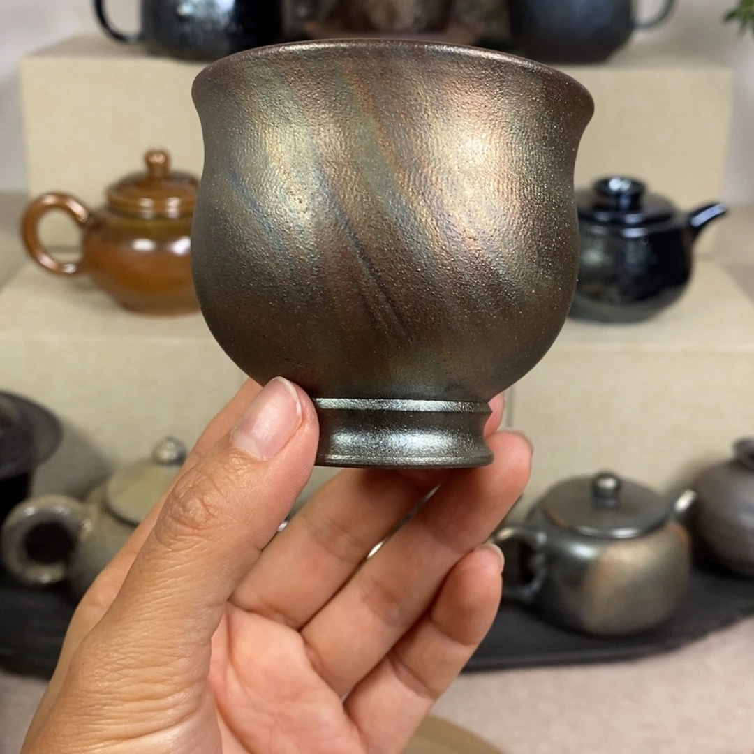 建水紫陶柴烧主人杯