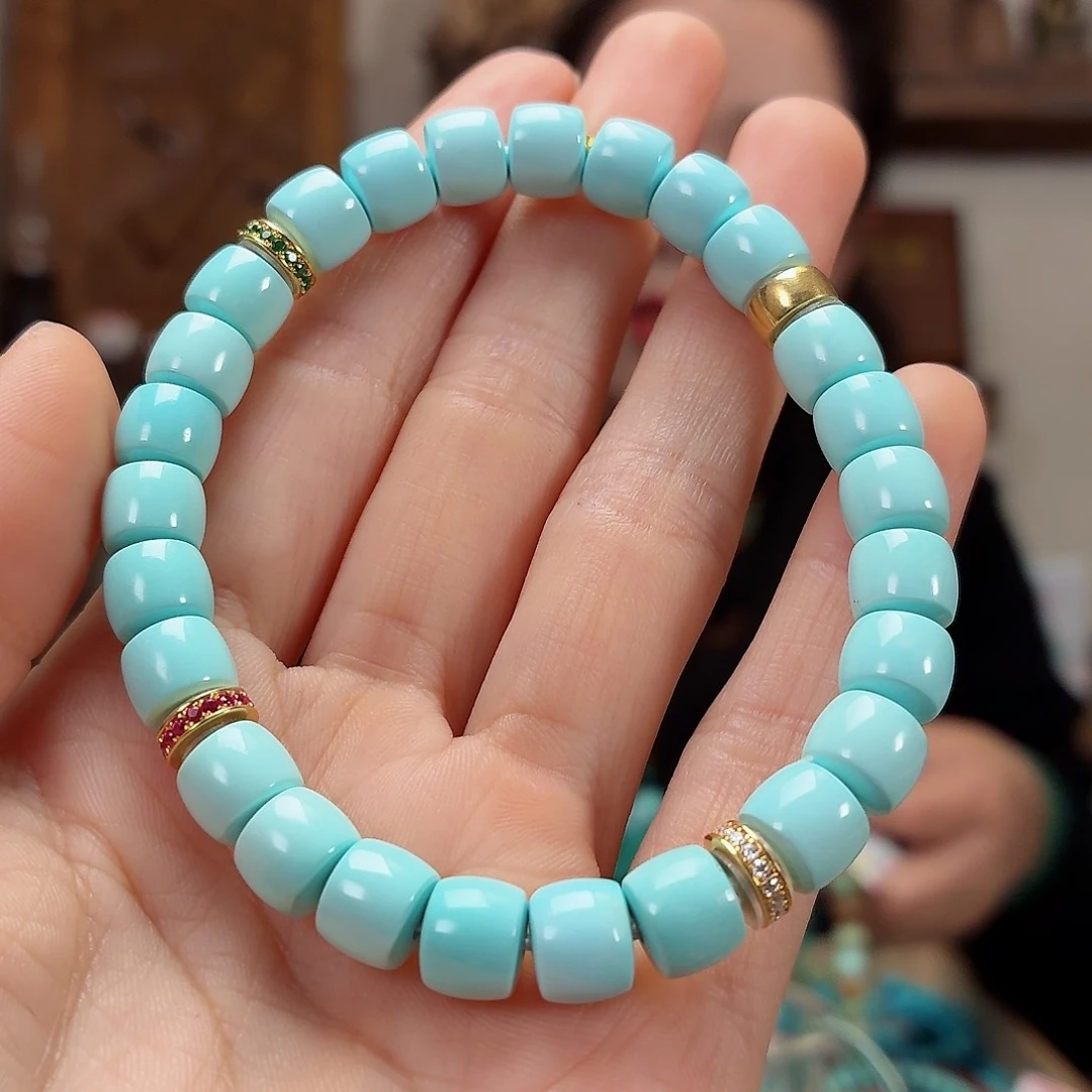 18K金镶嵌绿松石珠宝奇石