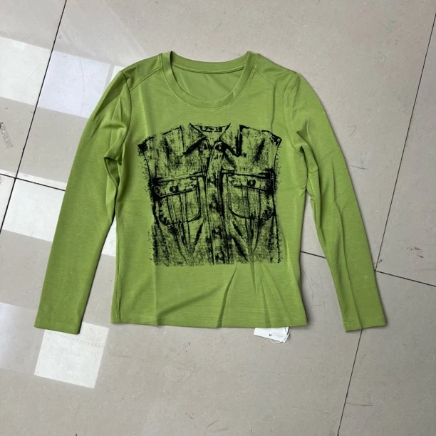 FE买手店春夏新款糖果色修身辣妹风涂鸦女款上衣（C017）