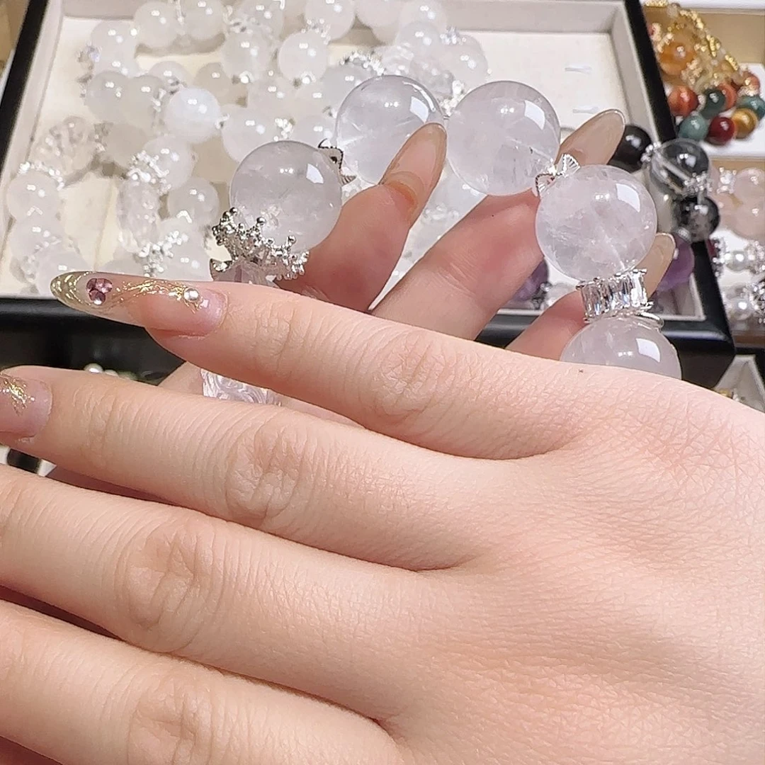 水晶手链未镶嵌橘**念尺寸