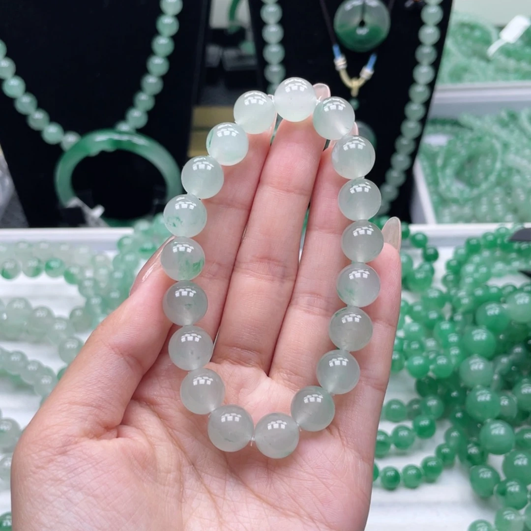 石英质玉（非洲翠）手串未镶嵌