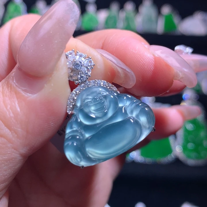 【闪购商品】颈饰银S925镶嵌翡翠天然翡翠