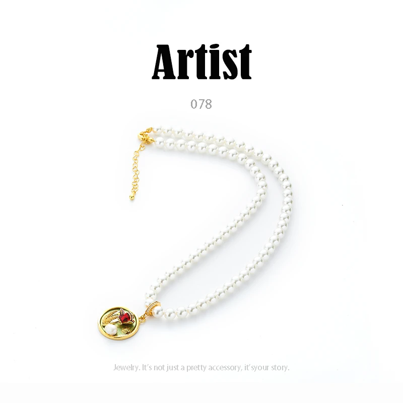 铜合金项链 AR轻奢设计师项链~078