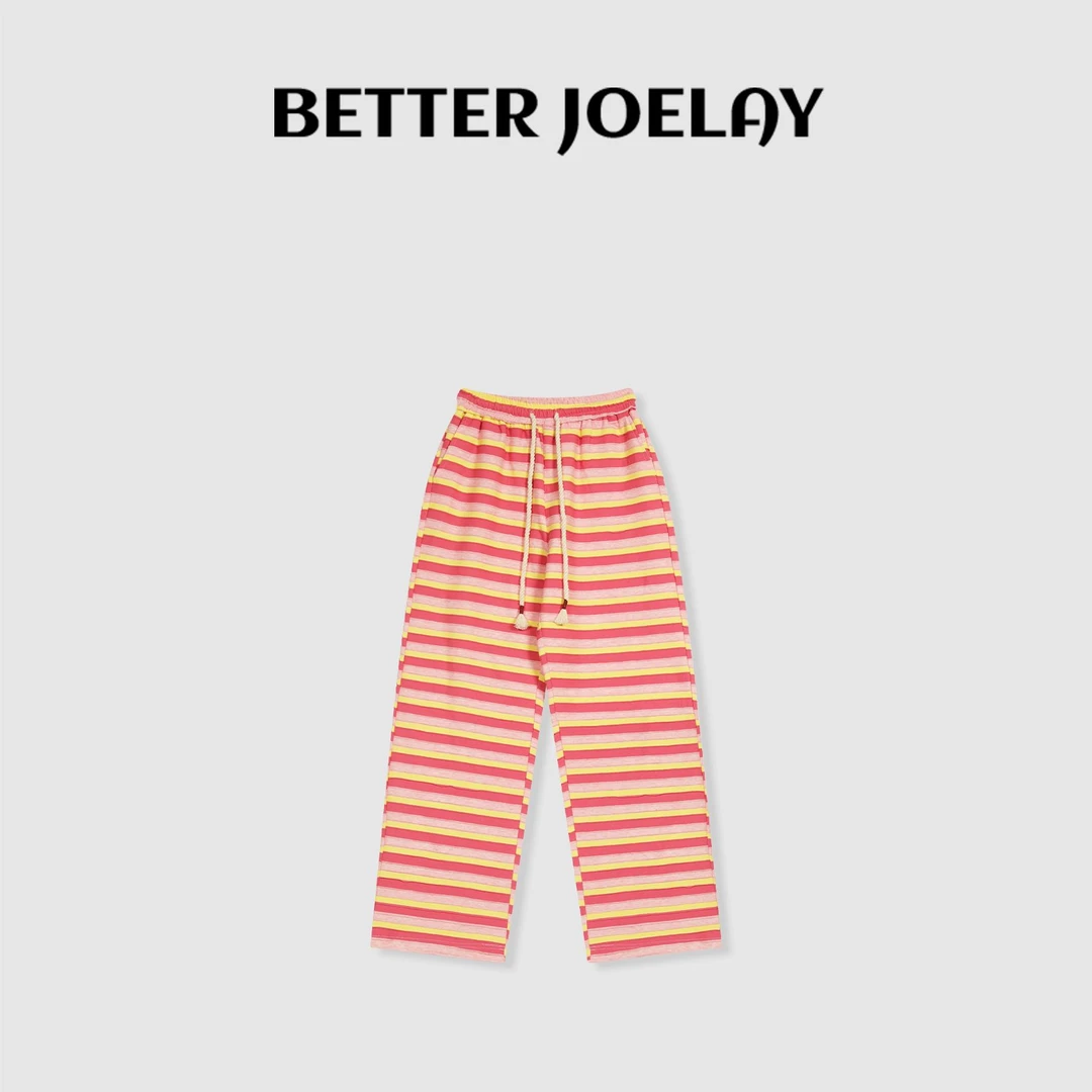 BETTER JOELAY -【条纹元素】高端高级感宽松简约休闲裤KKH2175