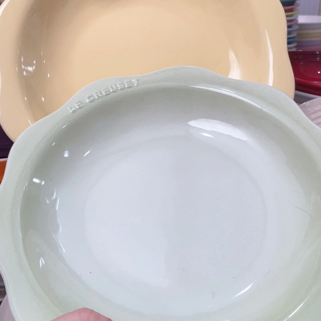 瓷片微瑕2个9英寸花韵盘