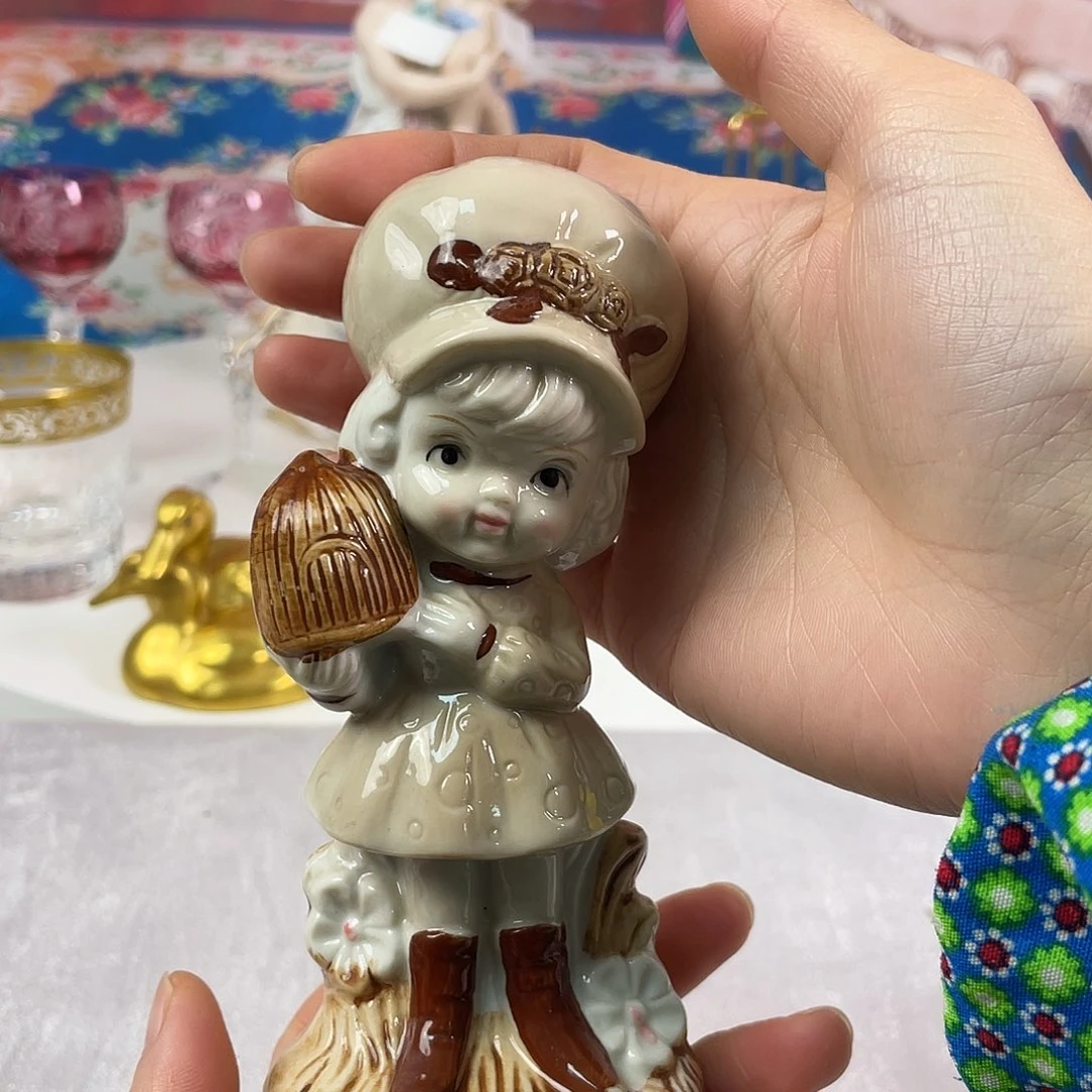 瓷片欧瓷咖啡杯水晶杯摆件