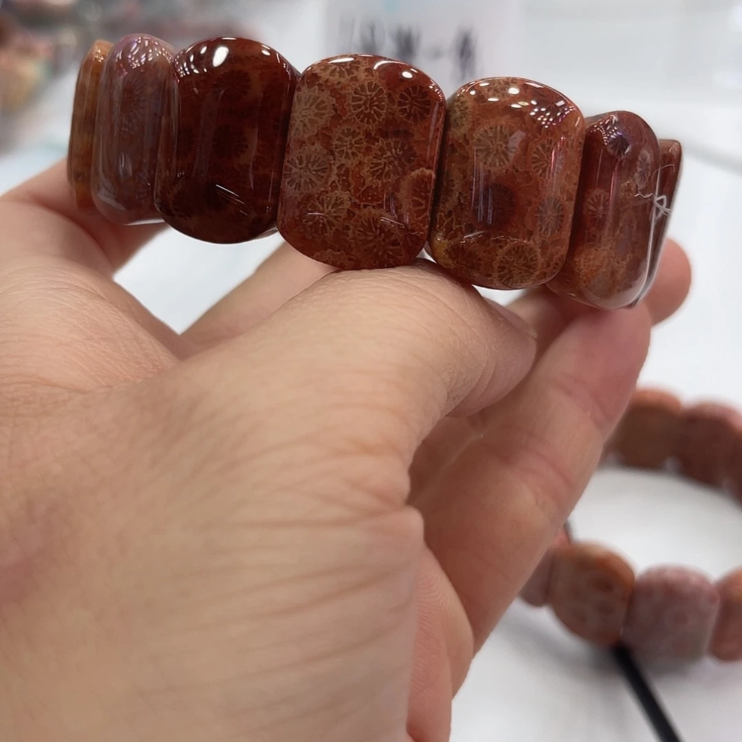 未镶嵌手串硅化珊瑚（珊瑚玉）771