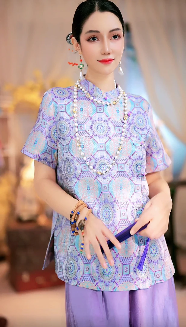 【公主高定】织金宋锦上衣25559