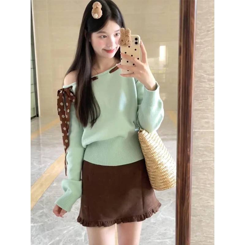 秋季ootd穿搭富家千金miu系巨好看的连衣裙子温柔风减龄两件套装