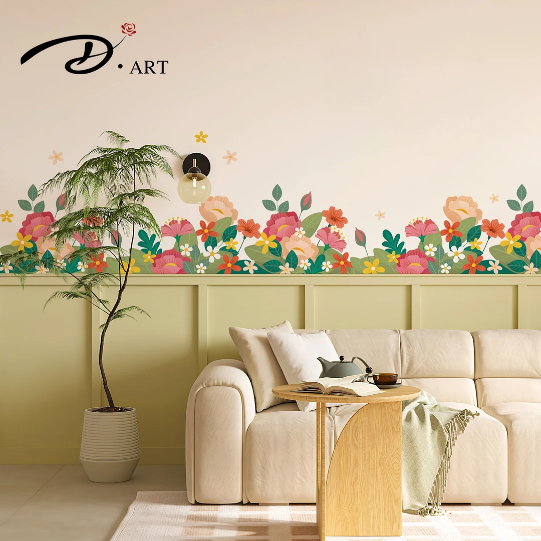 大罗墙纸踢脚线护墙板墙围装饰贴纸腰线美化墙贴纸自粘墙面上新款