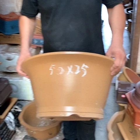 紫砂花盆手工艺品