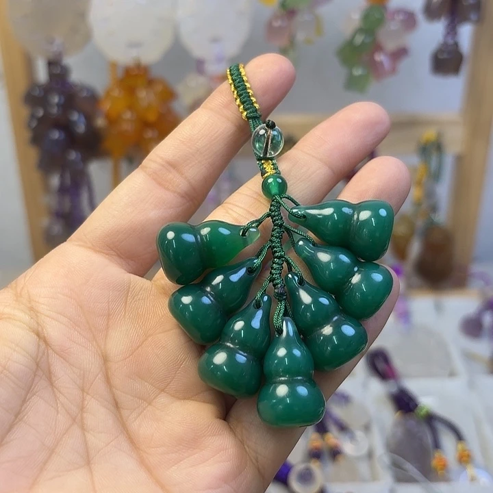钥匙挂件，绿色葫芦