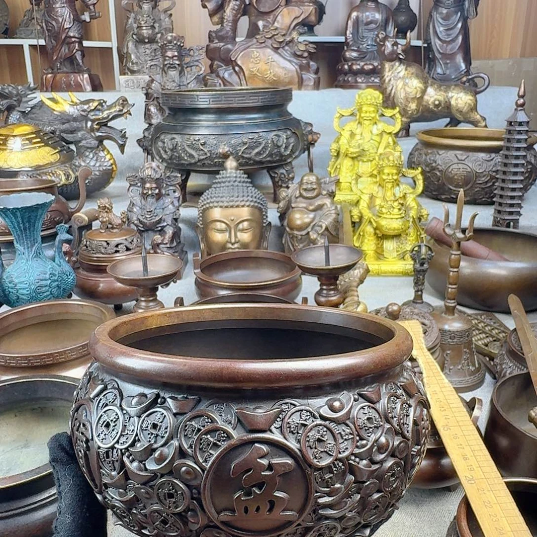 聚宝盆纯铜工艺品摆件