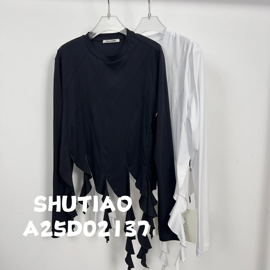 【SHUTIAO】2025春夏：新款小众设计款T恤A25D02137
