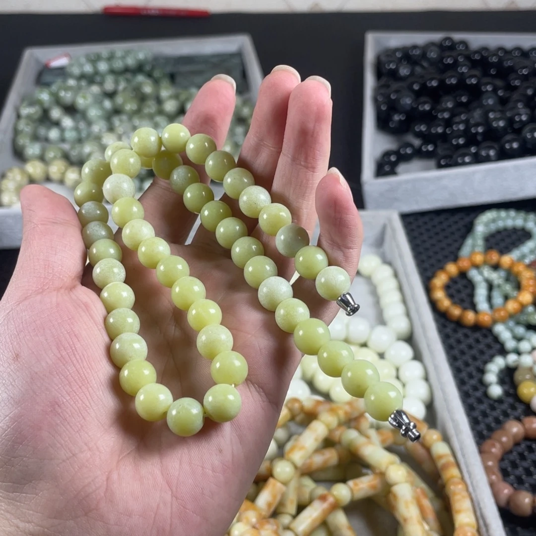 蛇纹石玉未镶嵌手链