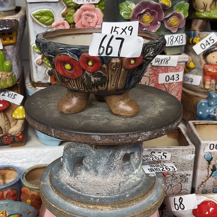 粗陶材质多肉花盆