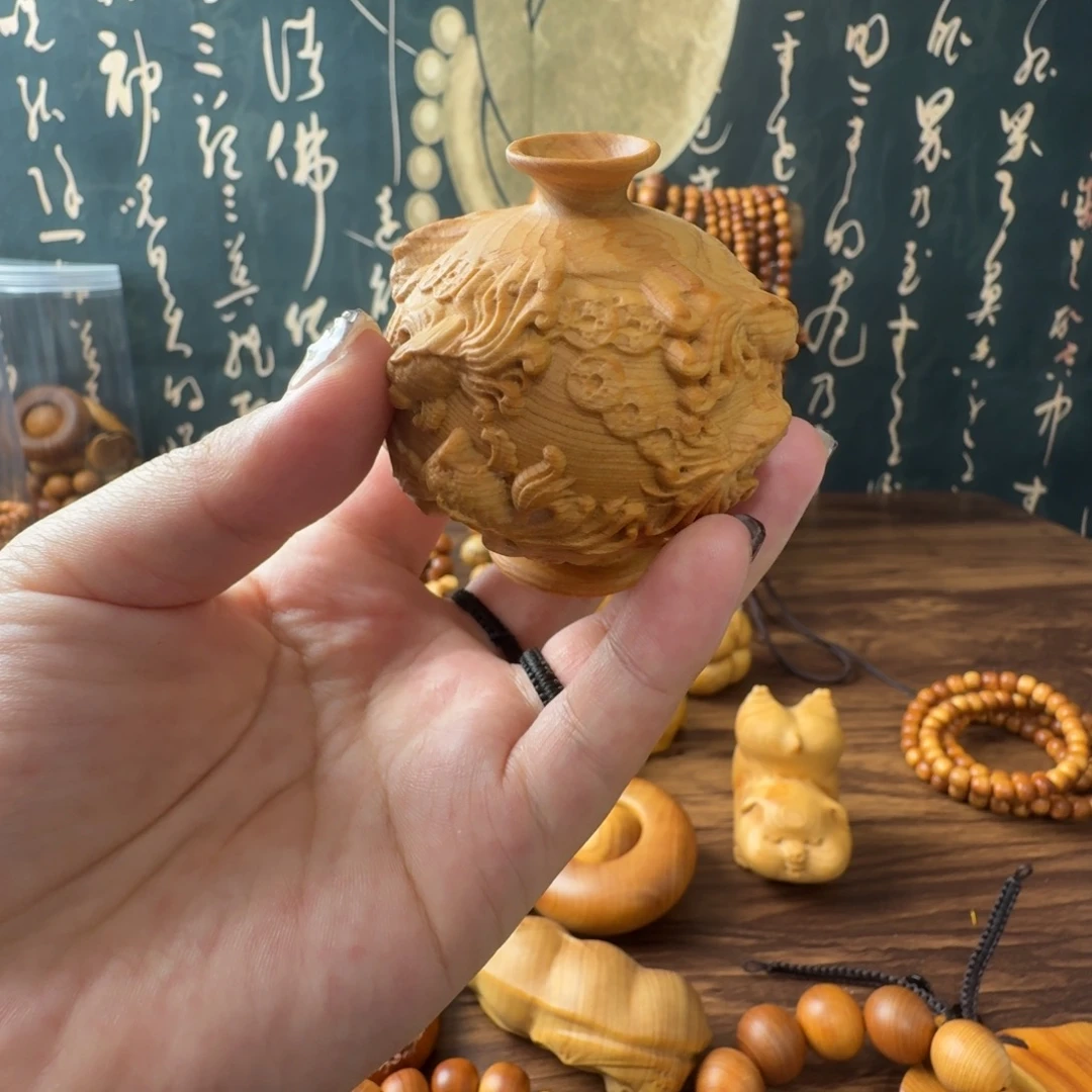 容***幸柏木（崖柏）手串/手链金玉满堂花瓶手把件