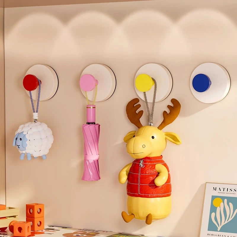 多巴胺免打孔吸盘挂钩玄关门后挂衣钩浴室卫生间强力承重无痕粘钩