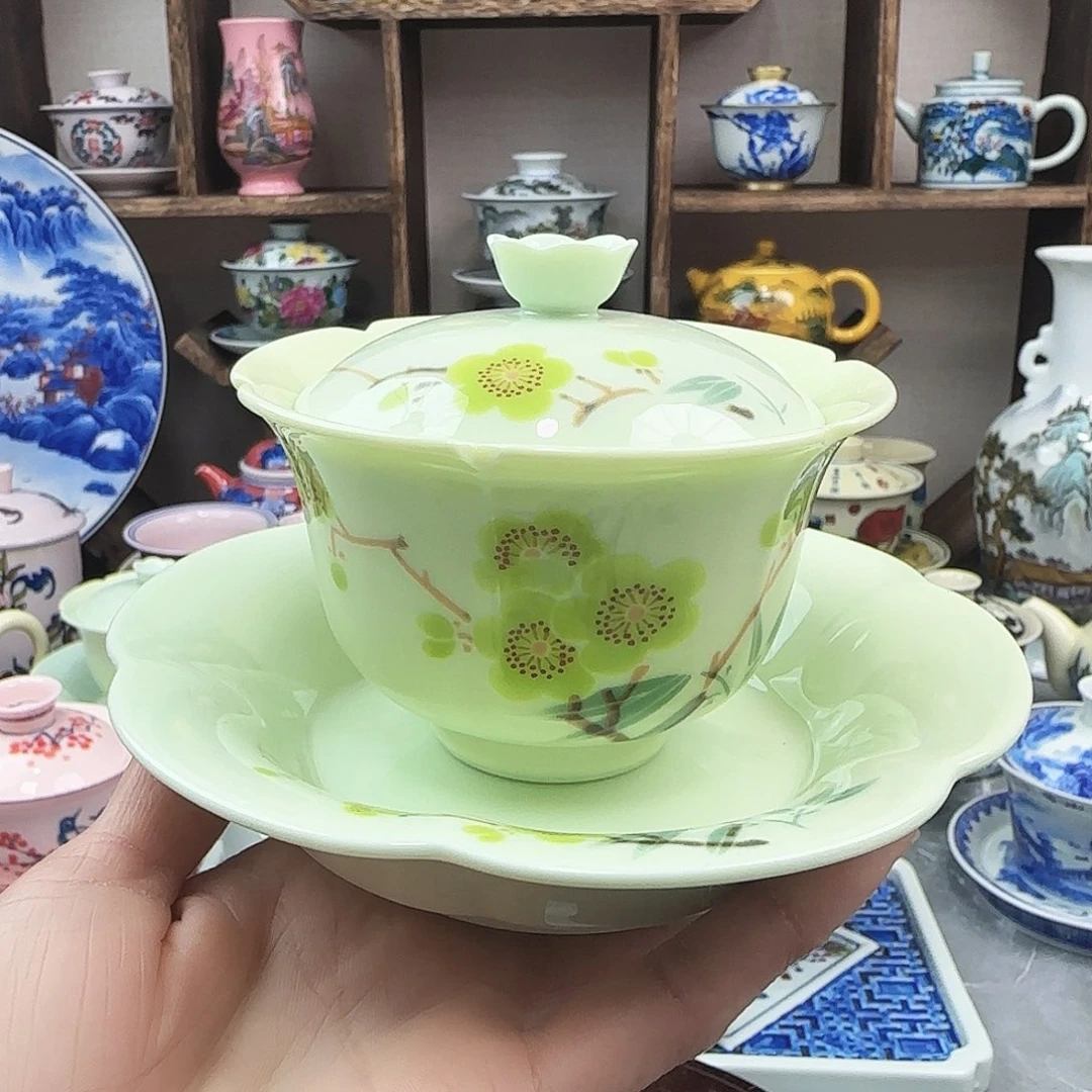 陶盖碗景德镇瓷器567老厂瓷30