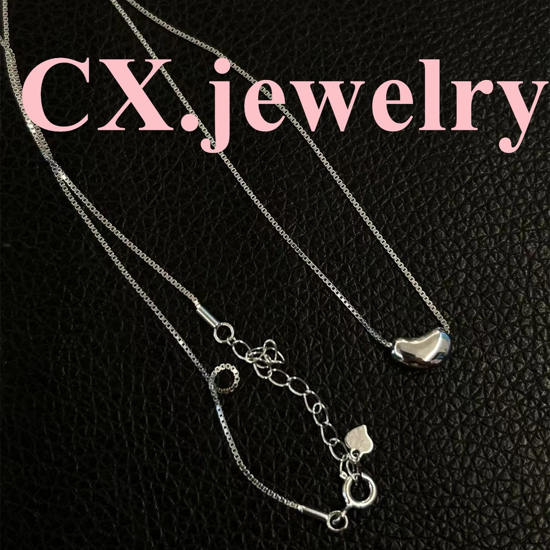 坠链均925银 纯银相思豆项链 T15