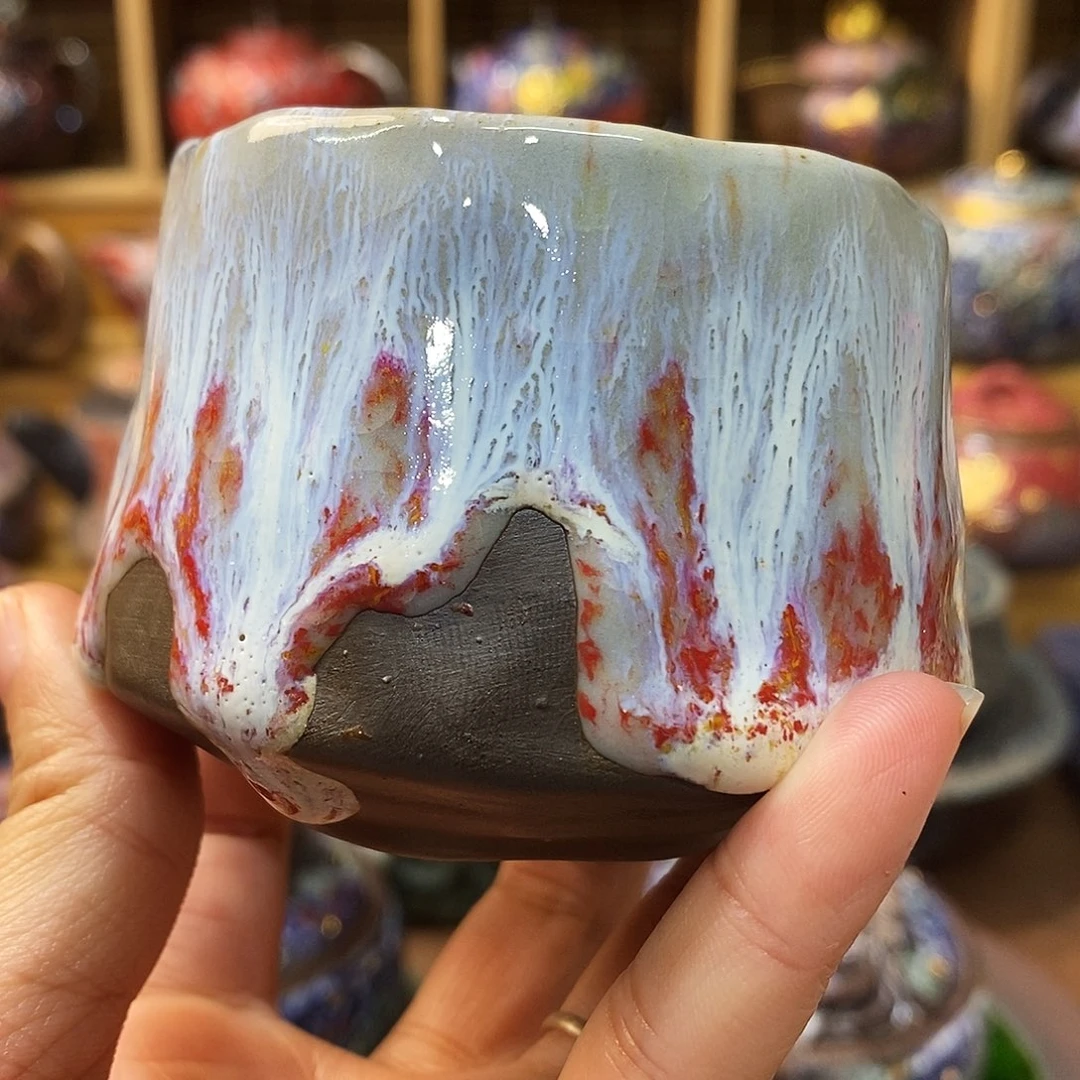 粗陶柴烧志野茶器