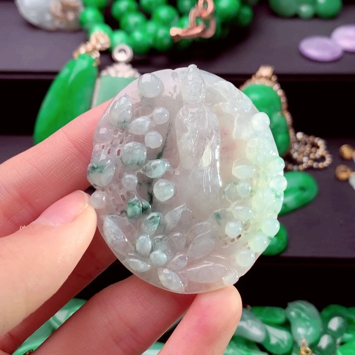 翡翠未镶嵌吊坠(不含链)