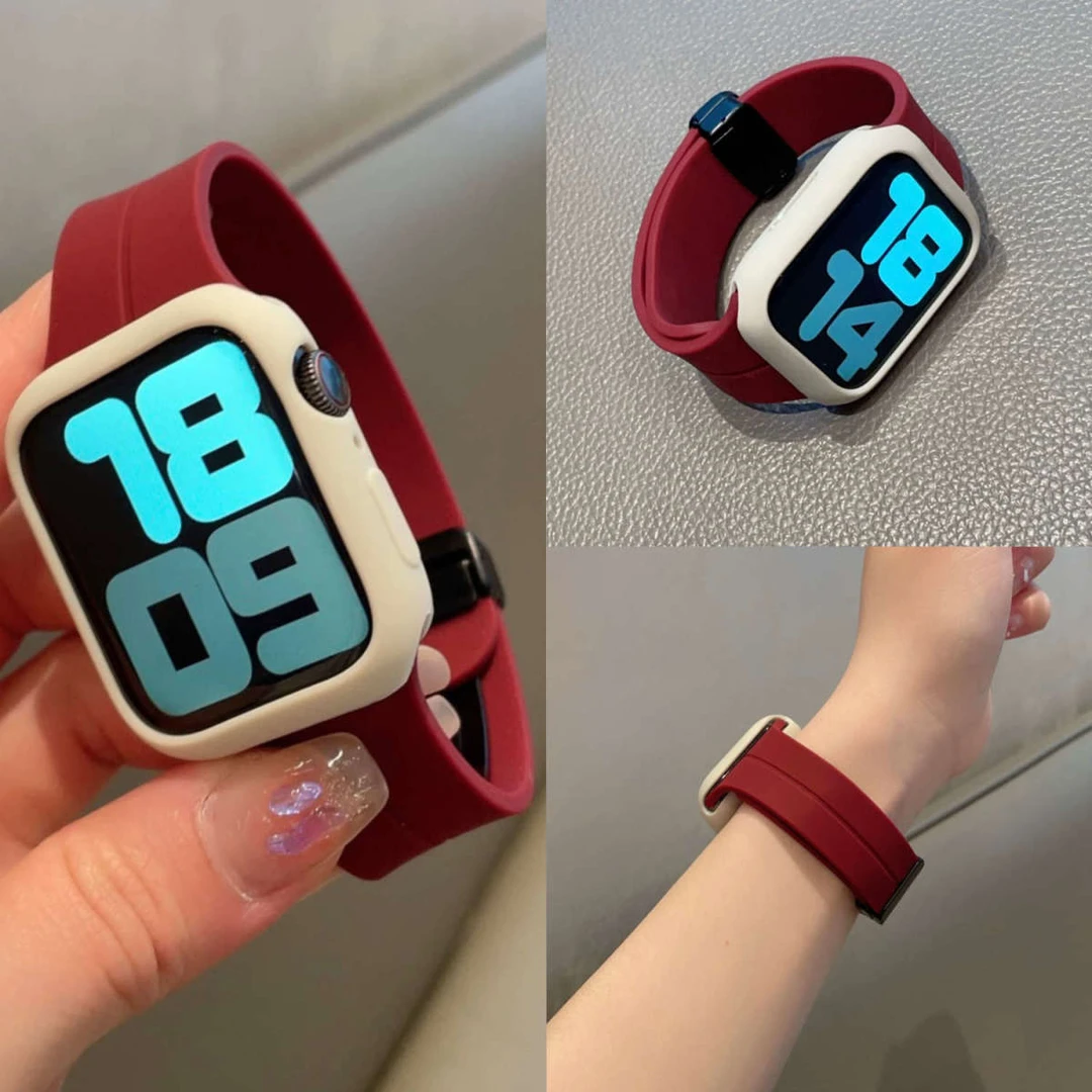 适用vivo5表带iQooGT硅胶VIVOwatchGT2代磁吸腕带替换配件保护套