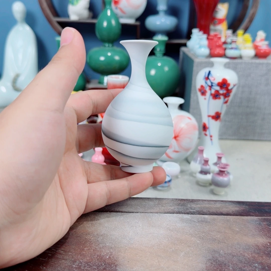 陶瓷手工小花器摆件