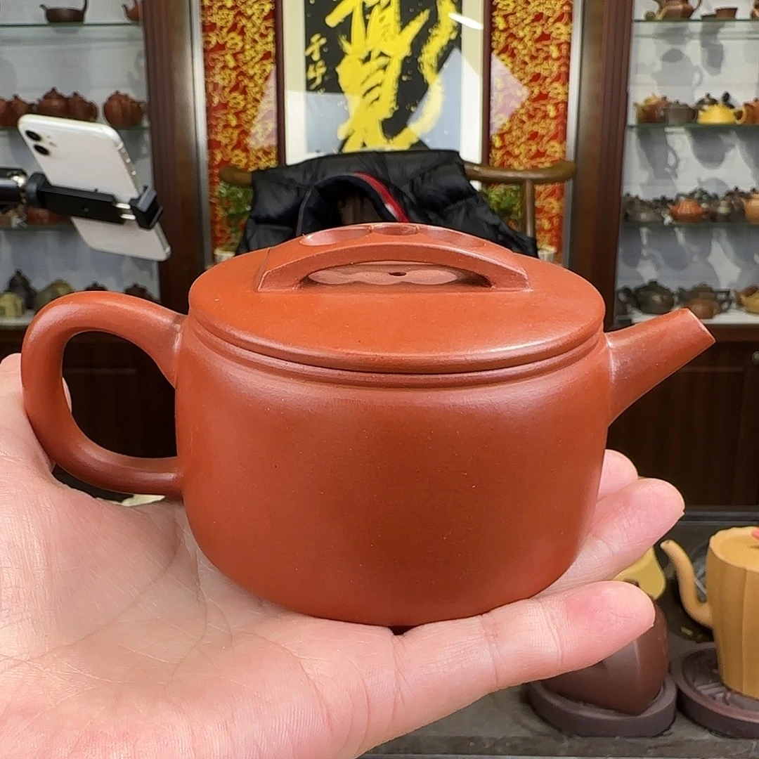 紫砂茶壶汉瓦红皮龙