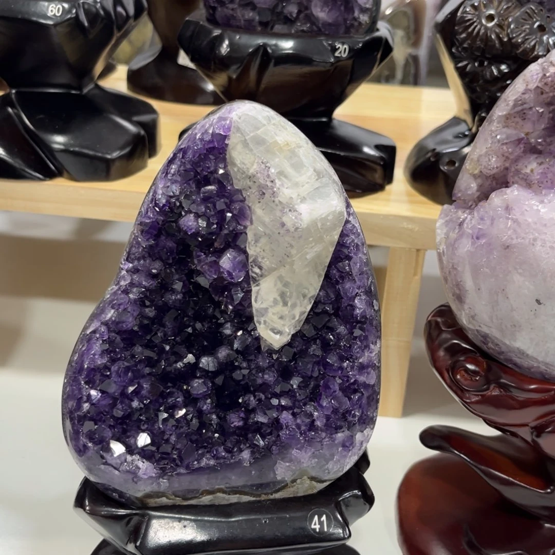 未镶嵌紫晶摆件水晶