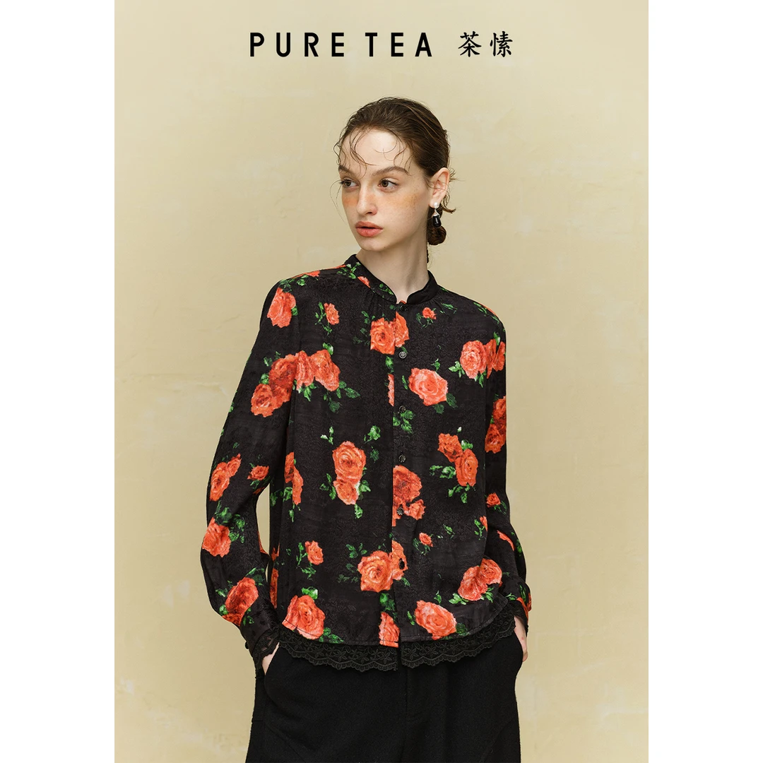 PURE TEA茶愫玫瑰衬衫TB0701C31