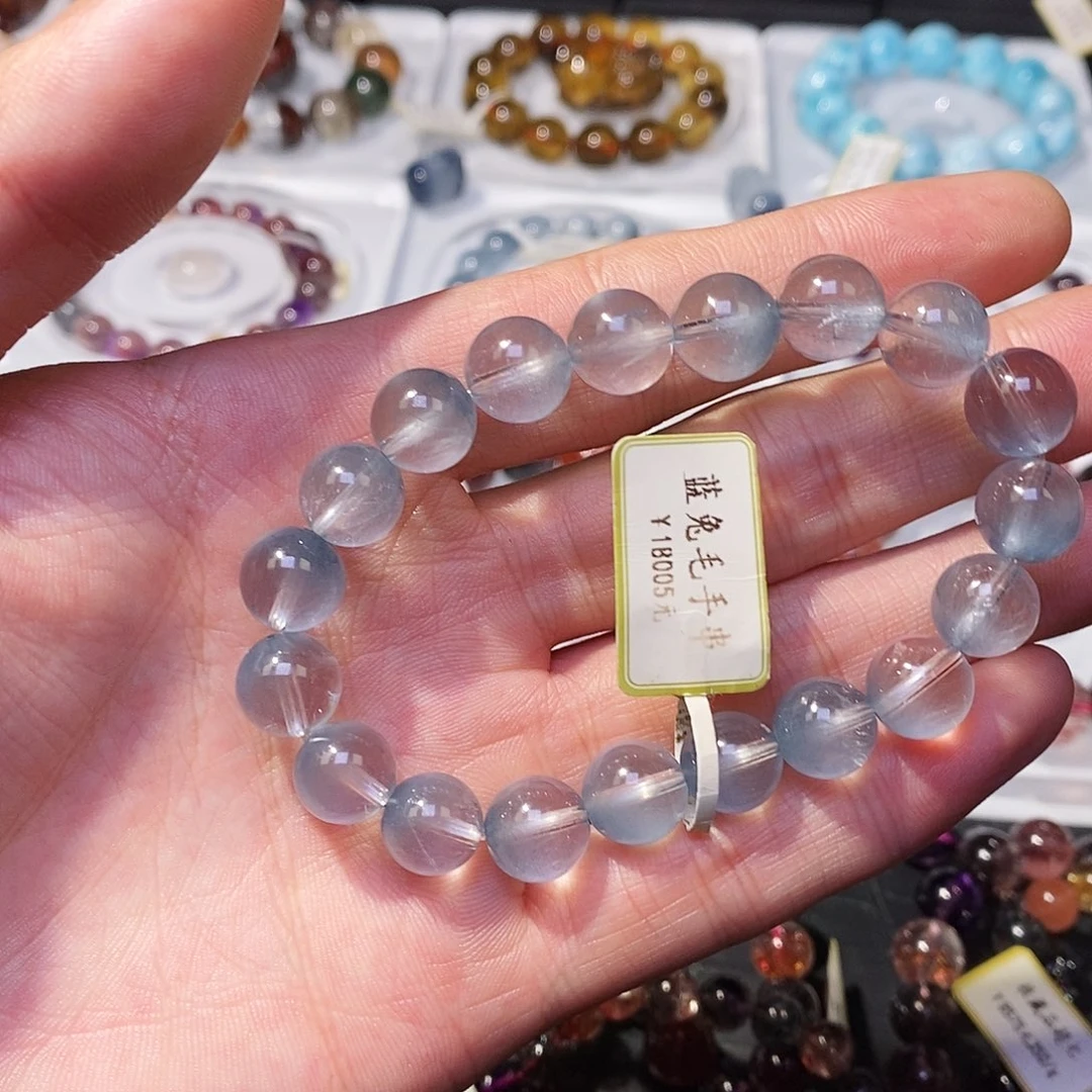 水晶手链未镶嵌蓝兔毛10.0