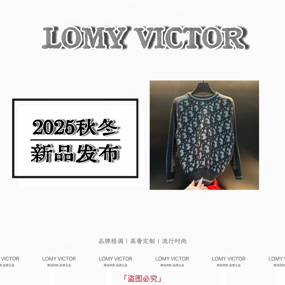 LOMY VICTOR欧洲站秋冬新品高奢定制款男士套头羊毛衫NZM429-雨