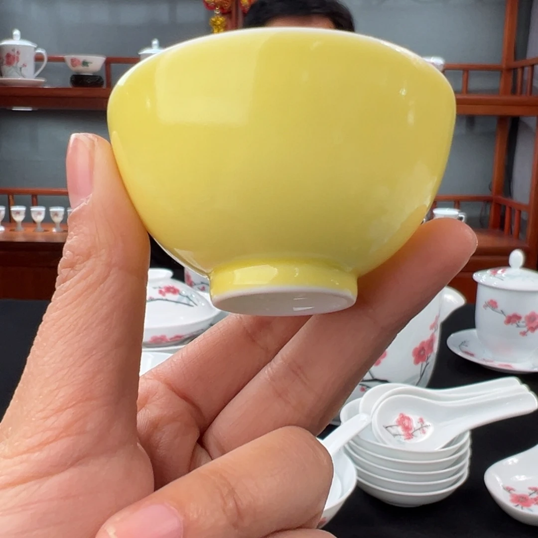 柠檬黄一口杯（雍正底款）